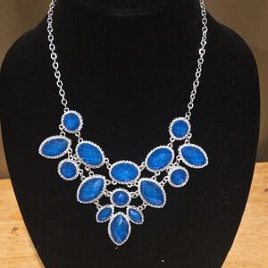 Elegant Blue and Silver Necklace
